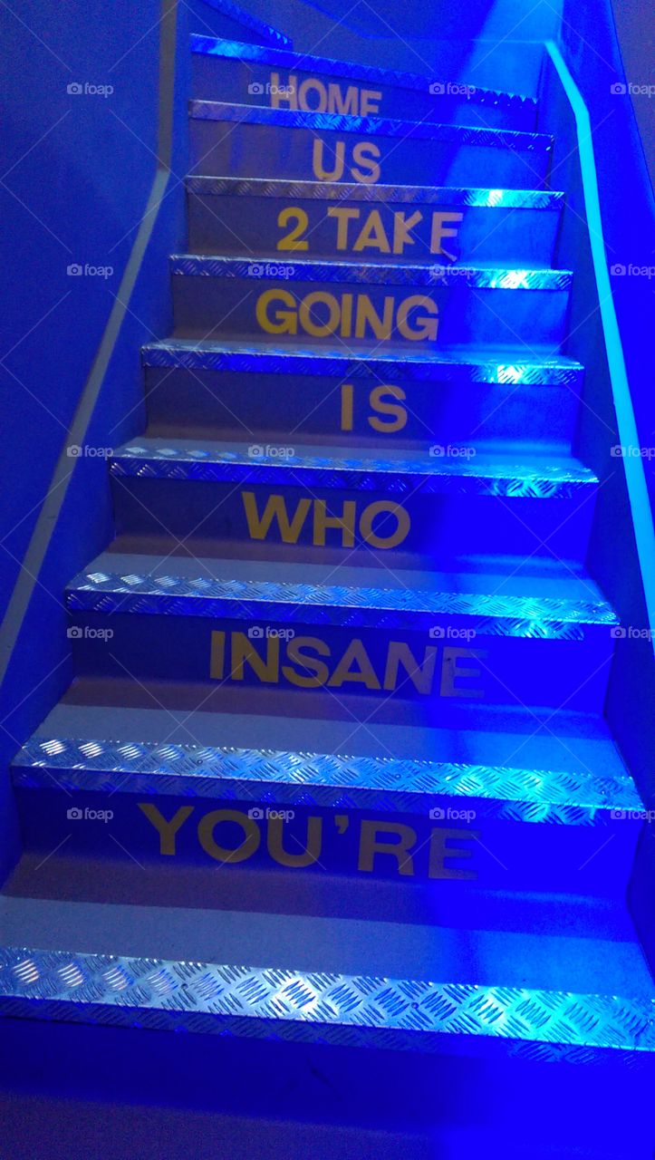 Funny stairs outside Music Club