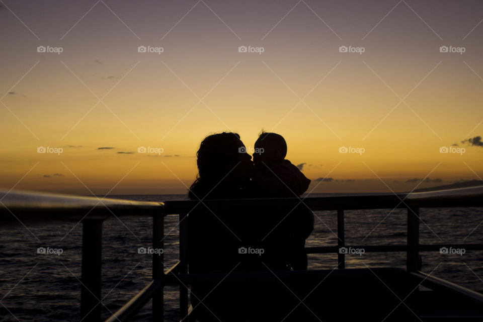 On the ocean in Hawaii