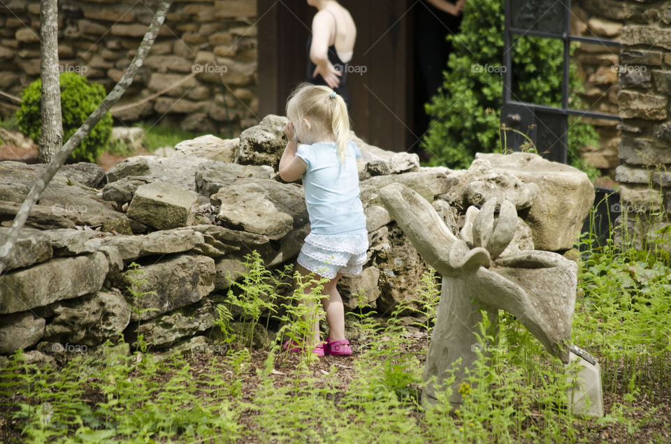 crying by the wall. she didnt get her way 