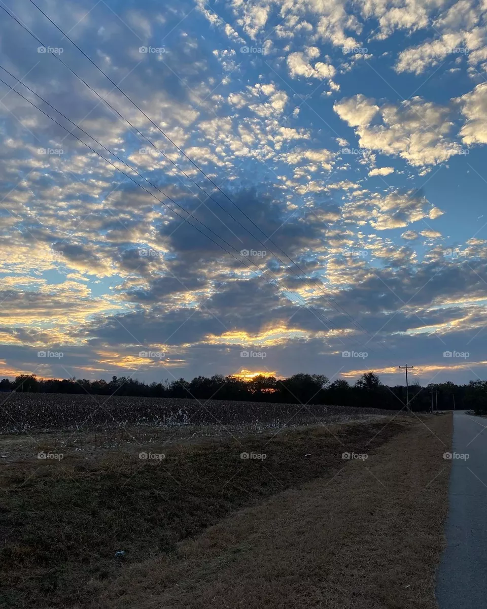 Night beginning to fall 