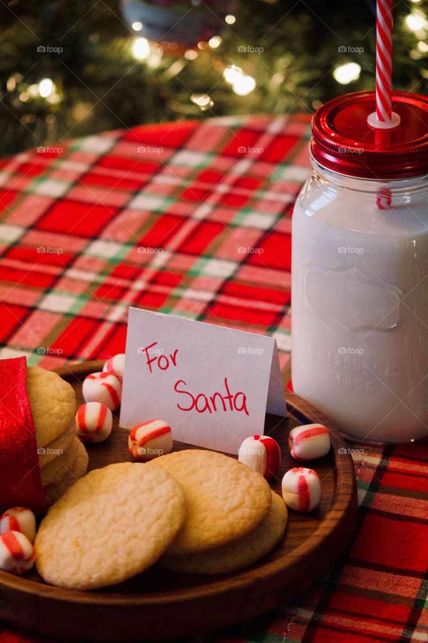 Christmas cookies and milk for Santa 