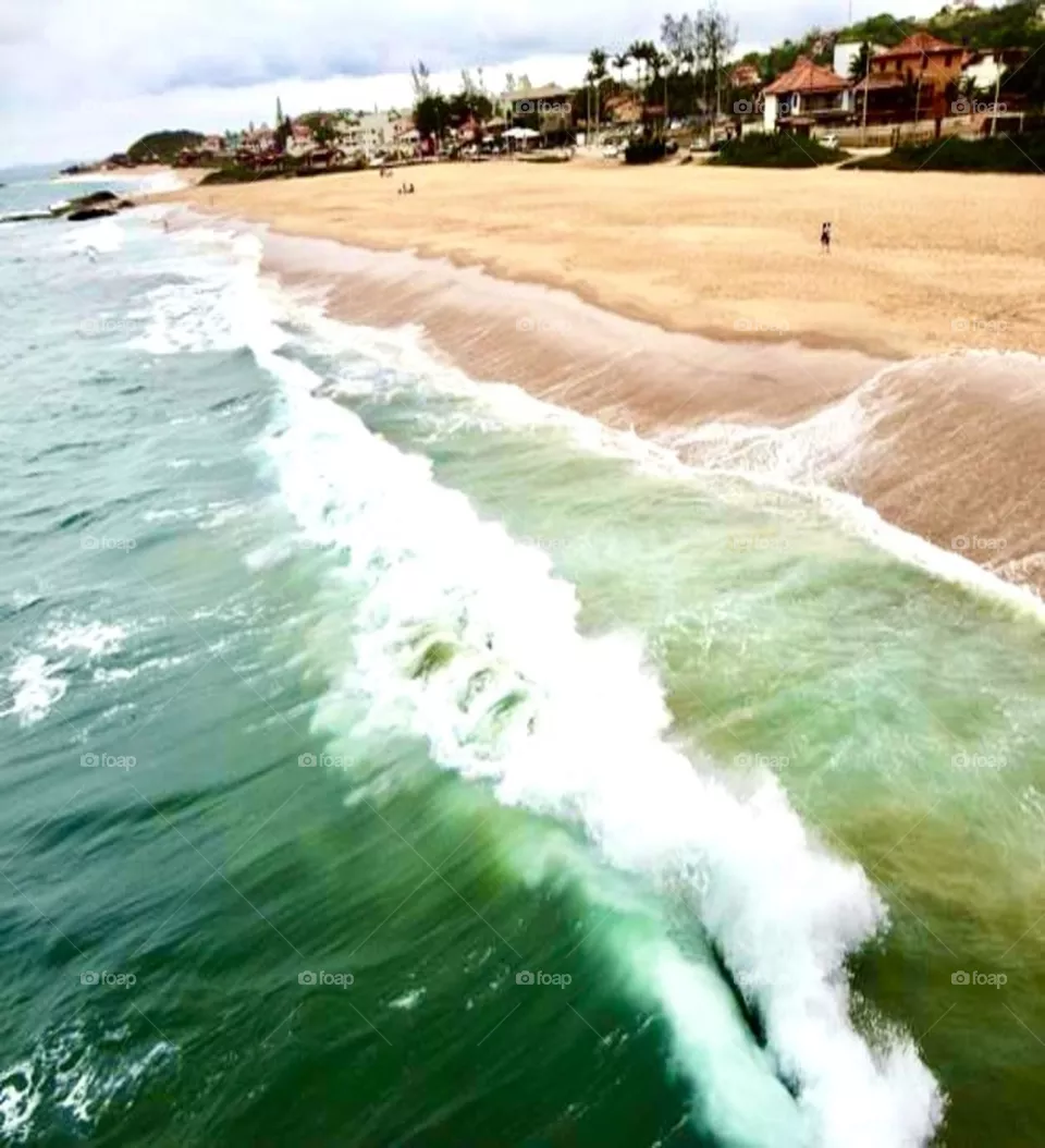 Beach in cloudy day