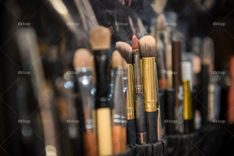 Variety of make-up brush