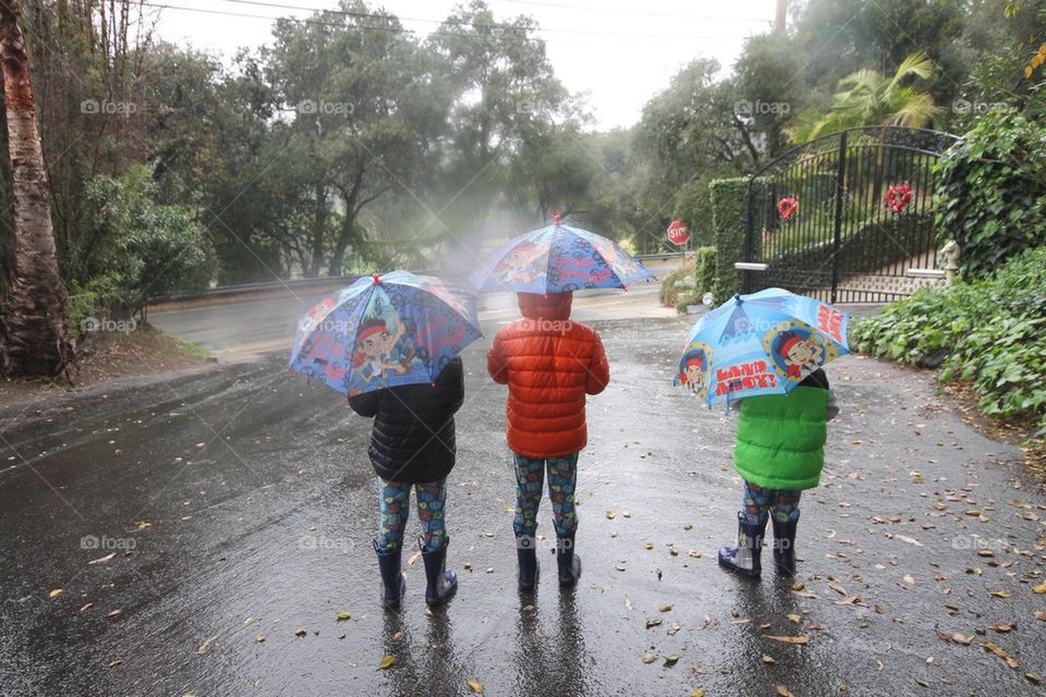 Walking in the rain! 