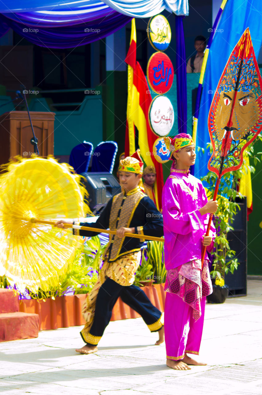 Indonesian people celebrating festival