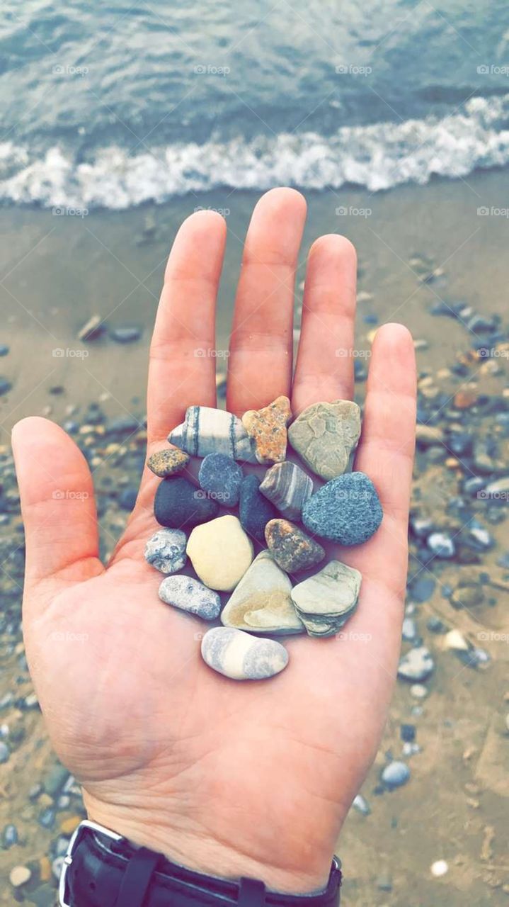 Rocks on Lake Michigan 