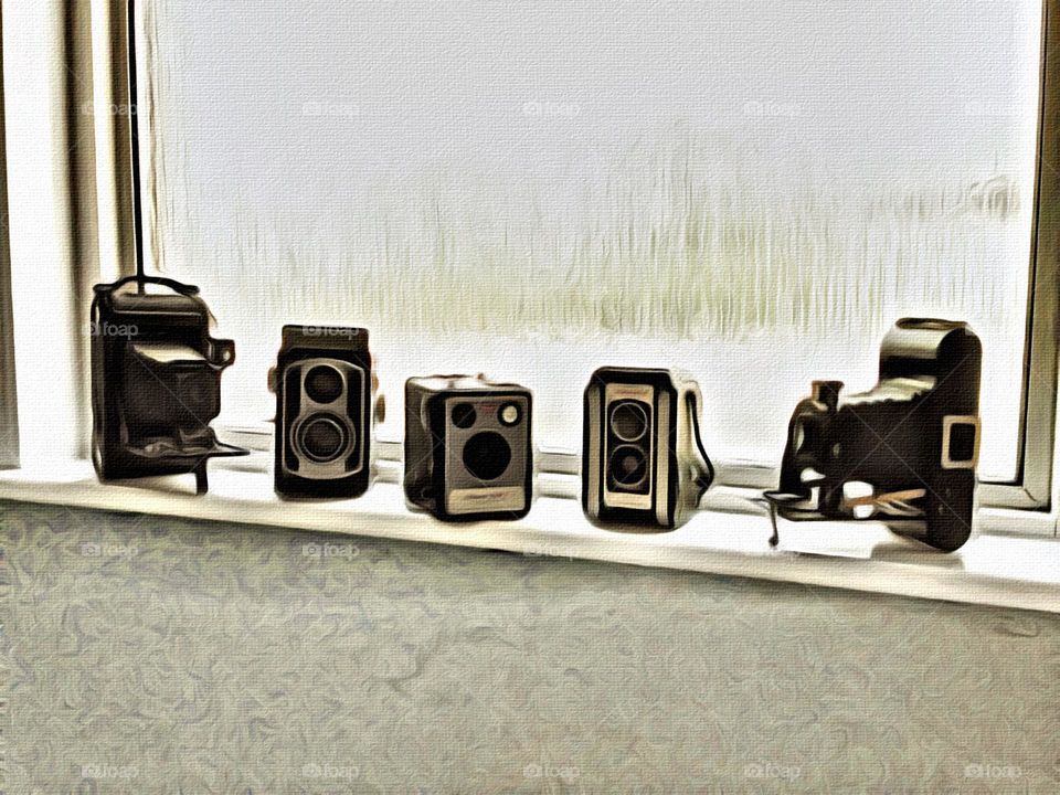 Vintage, cameras, nostalgia, antique, yesteryear, photography, part of my collection 