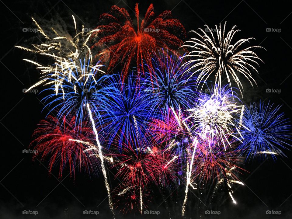 Red ,White and Blue Fireworks 