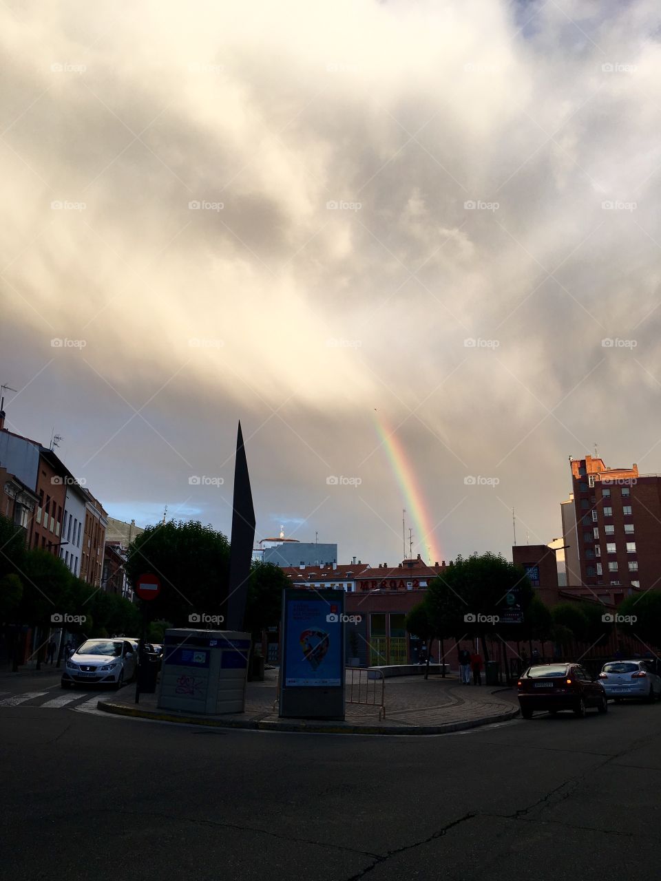 Rainbow at the city