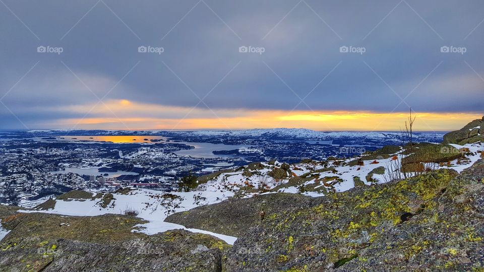 view from løvstakken Bergen