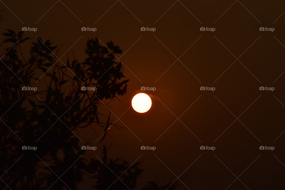 a beautiful sunset in the evening