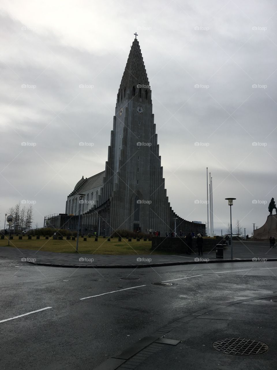 Church in Reykjavik, Iceland. October 