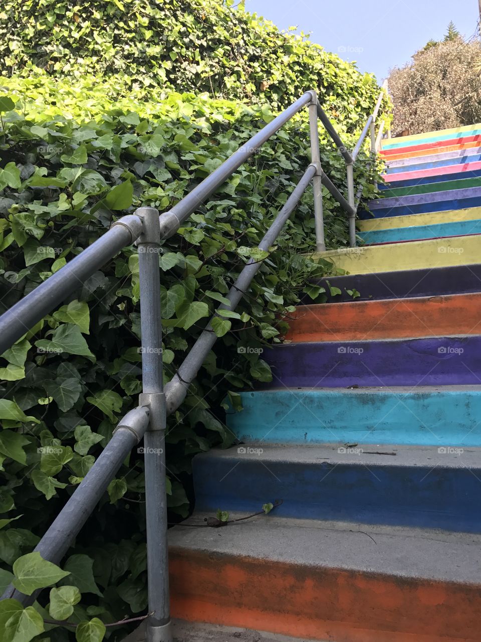 Stairs rainbow