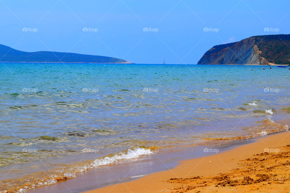 Foinikouda beach. Greece Foinikouda beach summer
