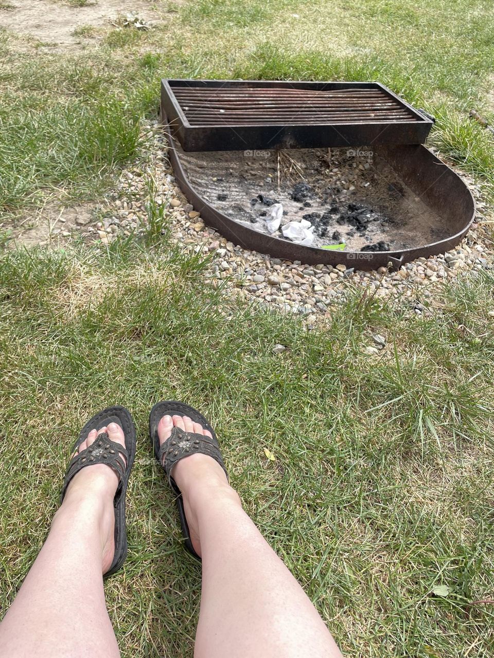 Waiting for the sun to go down to start my firepit 