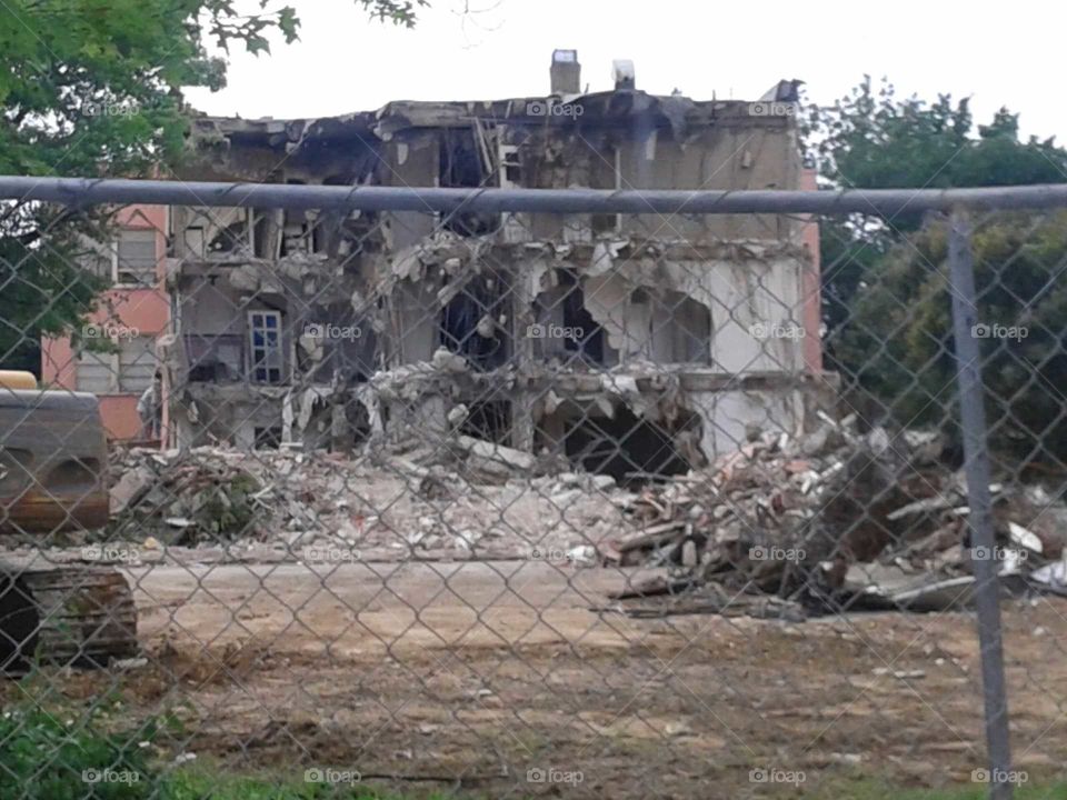 Demolition of the old