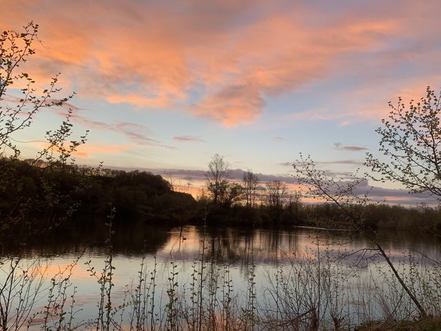 Lake at sunset