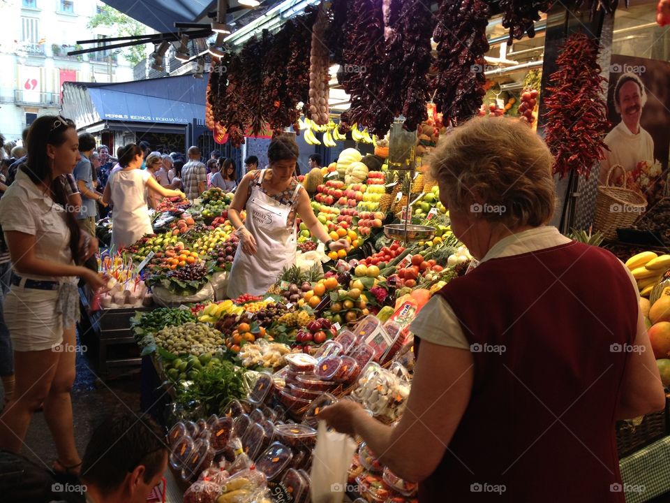 Market at Barcelona. In the market,Barcelona