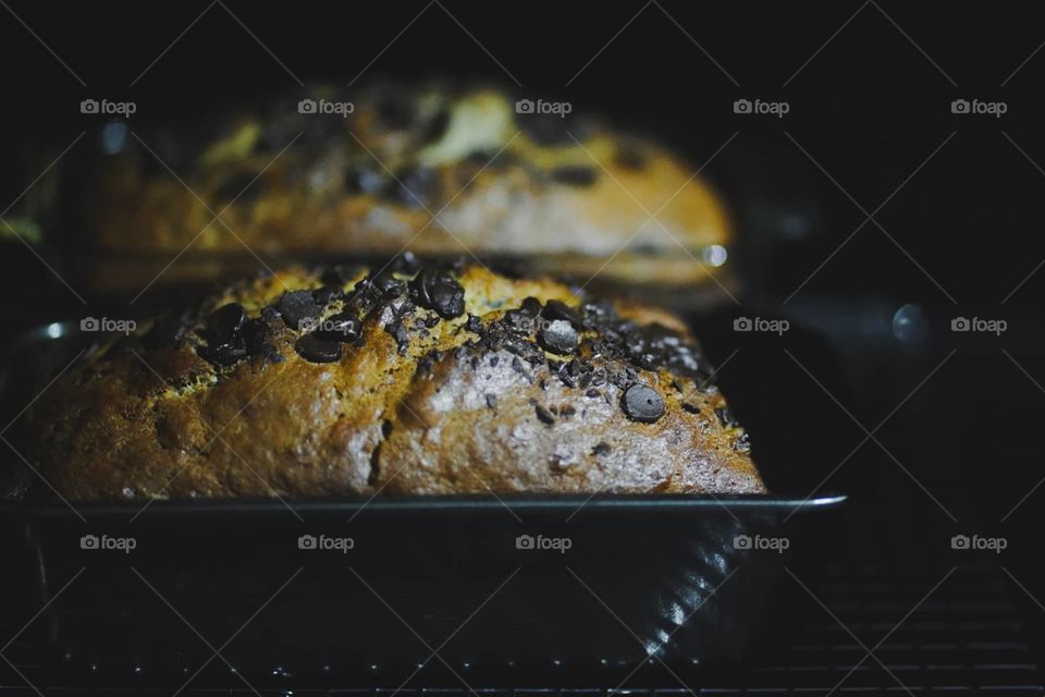 Fresh chocolate banana bread