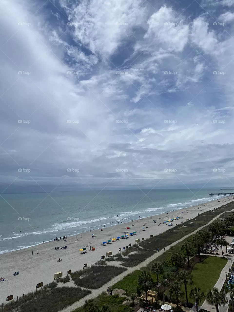 The beach view 