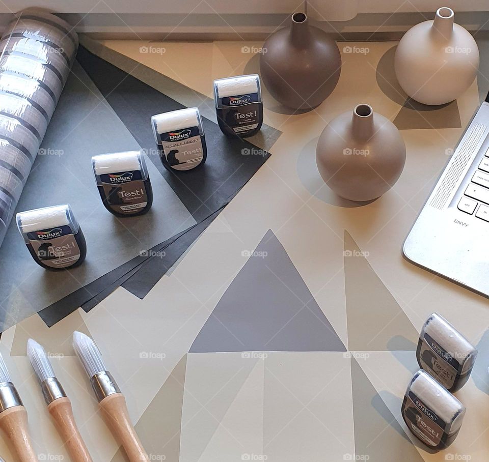 Flatlay of painting and decorating itemd