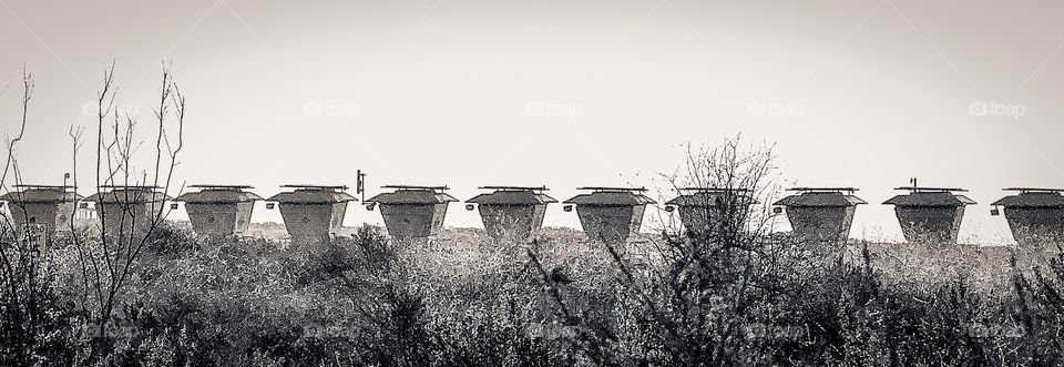 Foap Mission Monochromatic! Lifeguard Stands Waiting For Service Crystal Cove State Park Laguna Beach California!