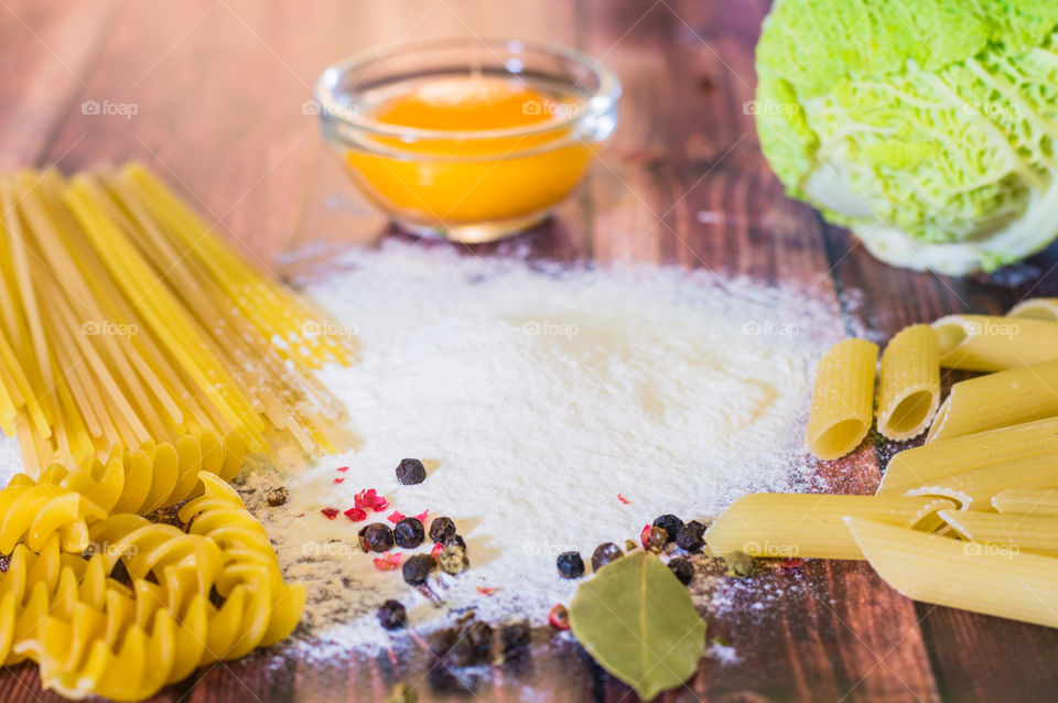 Pasta food ingredients