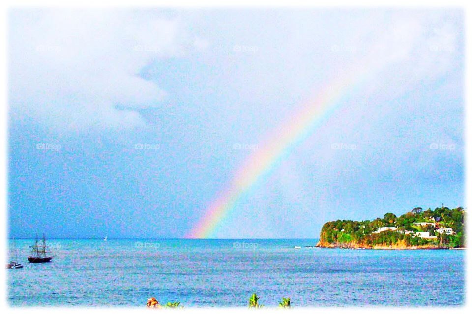 Rainbow over Saint Lucia