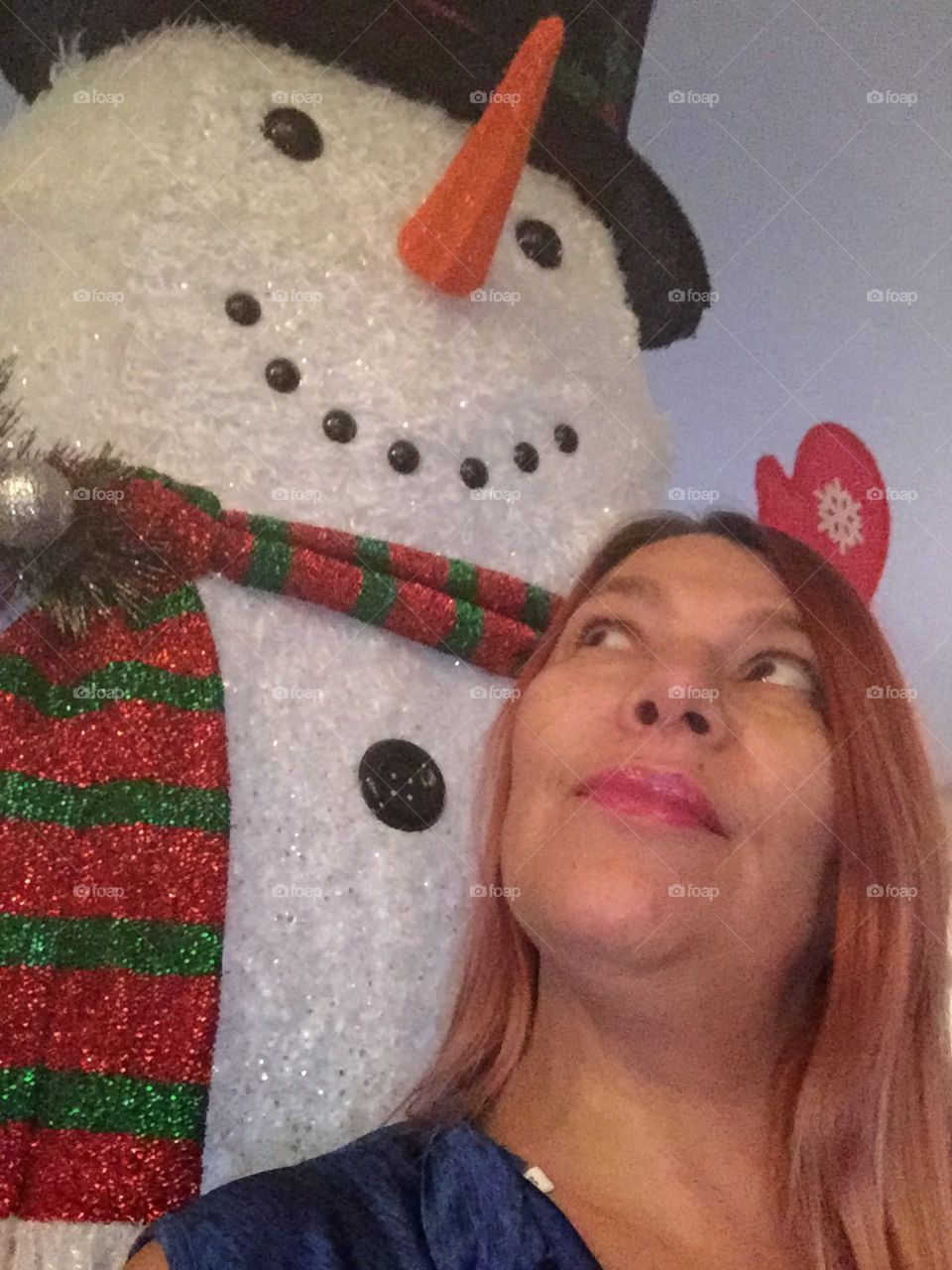 Selfies avec bonhomme de neige 