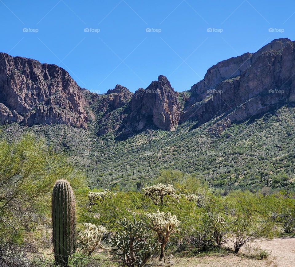 Mountain Range in Arizona Desert
