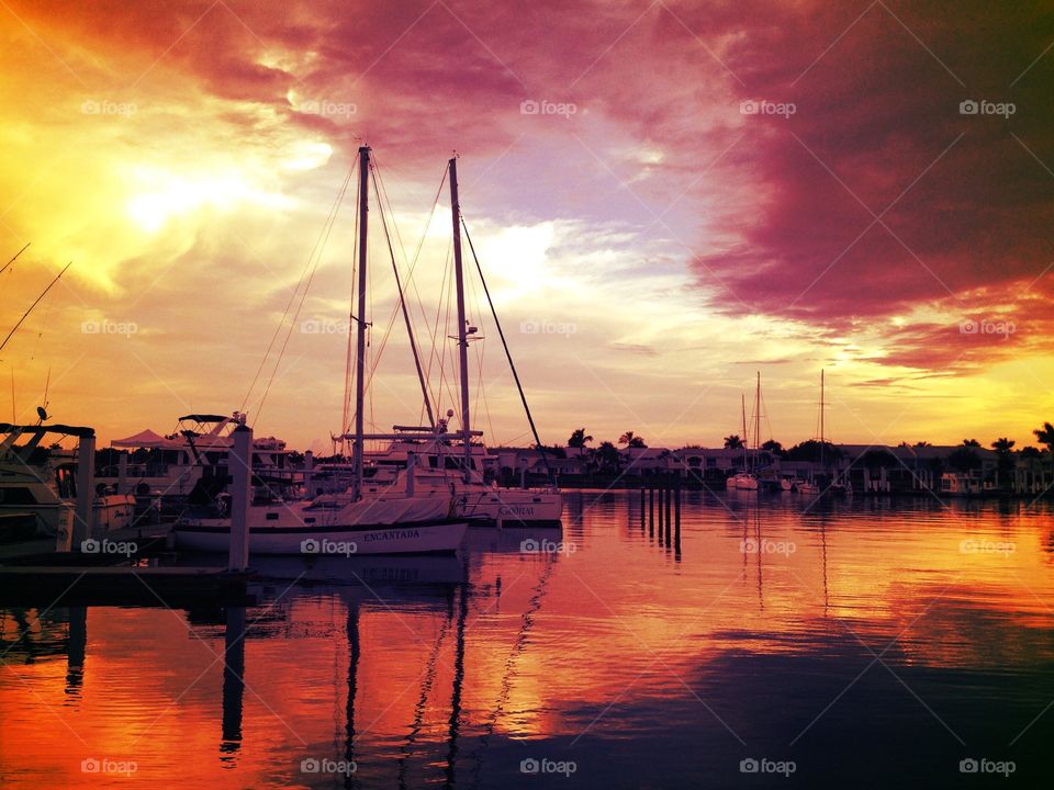 Marina. Marina at the golden hour
