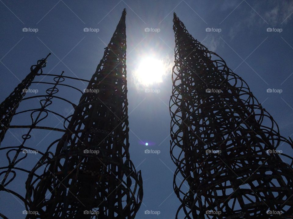 Watts towers. Famous la landmark 