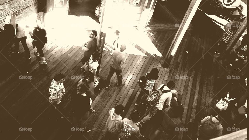 Watching people from up above.