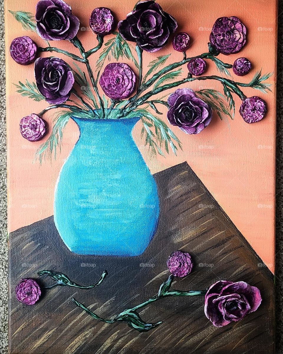 Floral Vase Painting