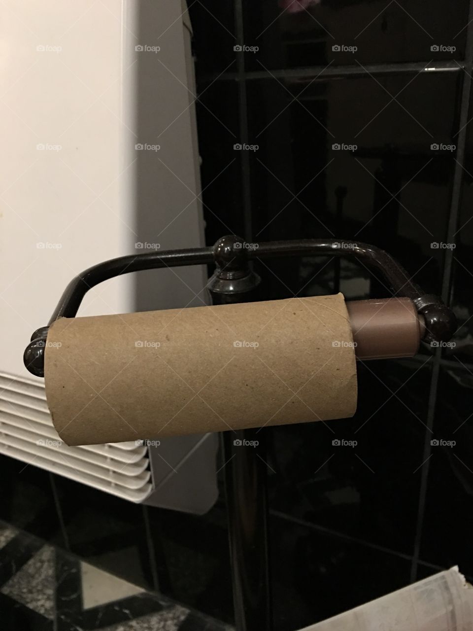 Empty roll of bathroom 