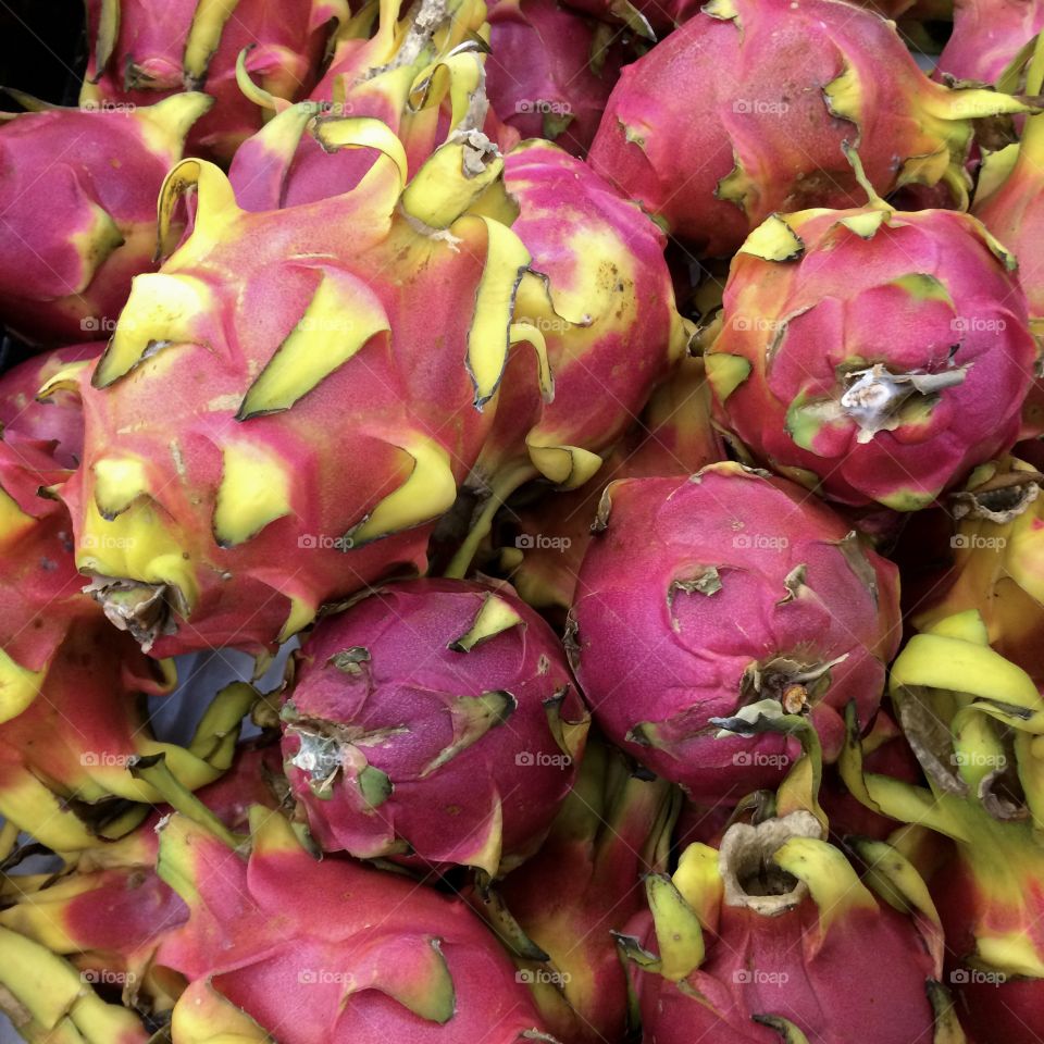 Bunch of dragon fruit 