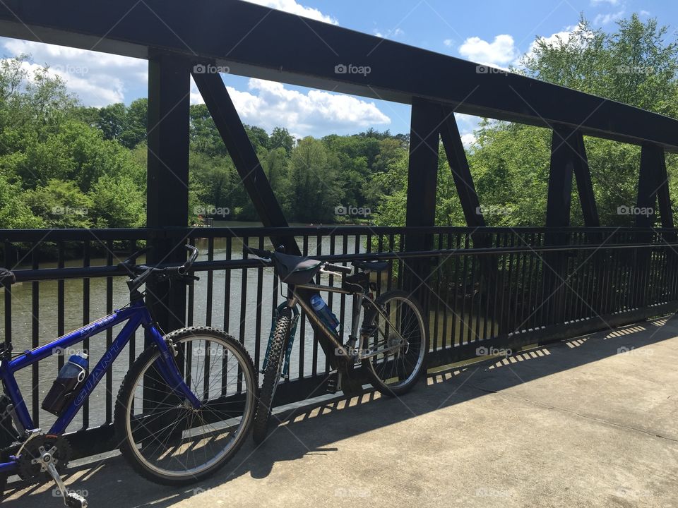 Biking. Along the chattahoochee river