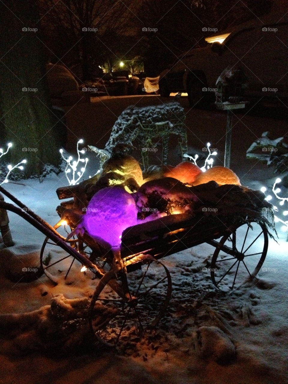 light lights snow winter by somebeach