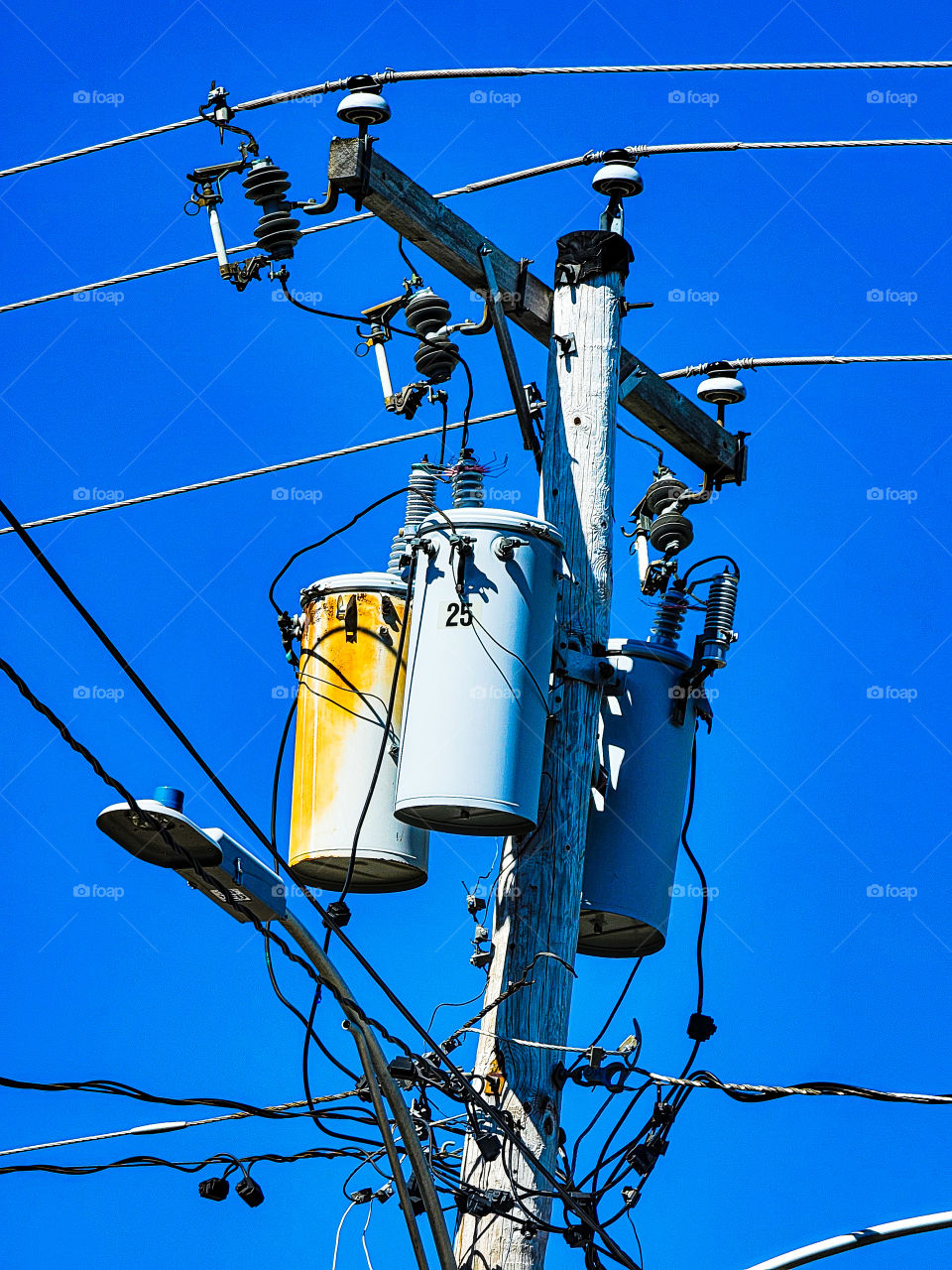 power pole of large maine town