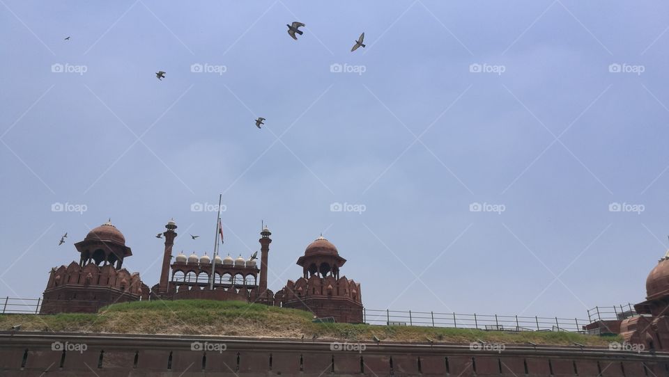 red fort, delhi, india