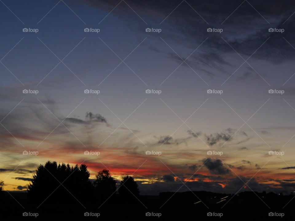 beautiful sky in the evening