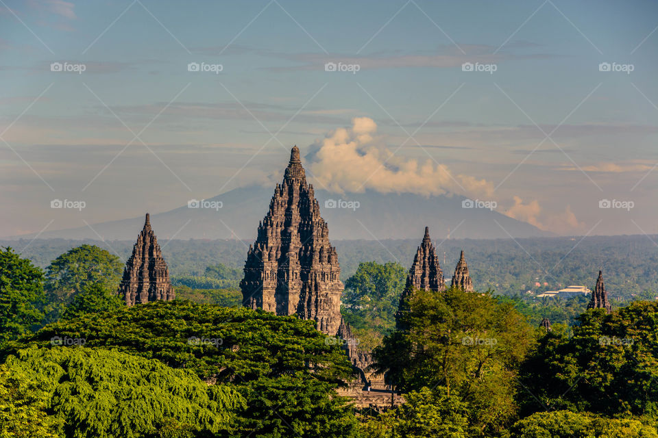 prambanan temple top view