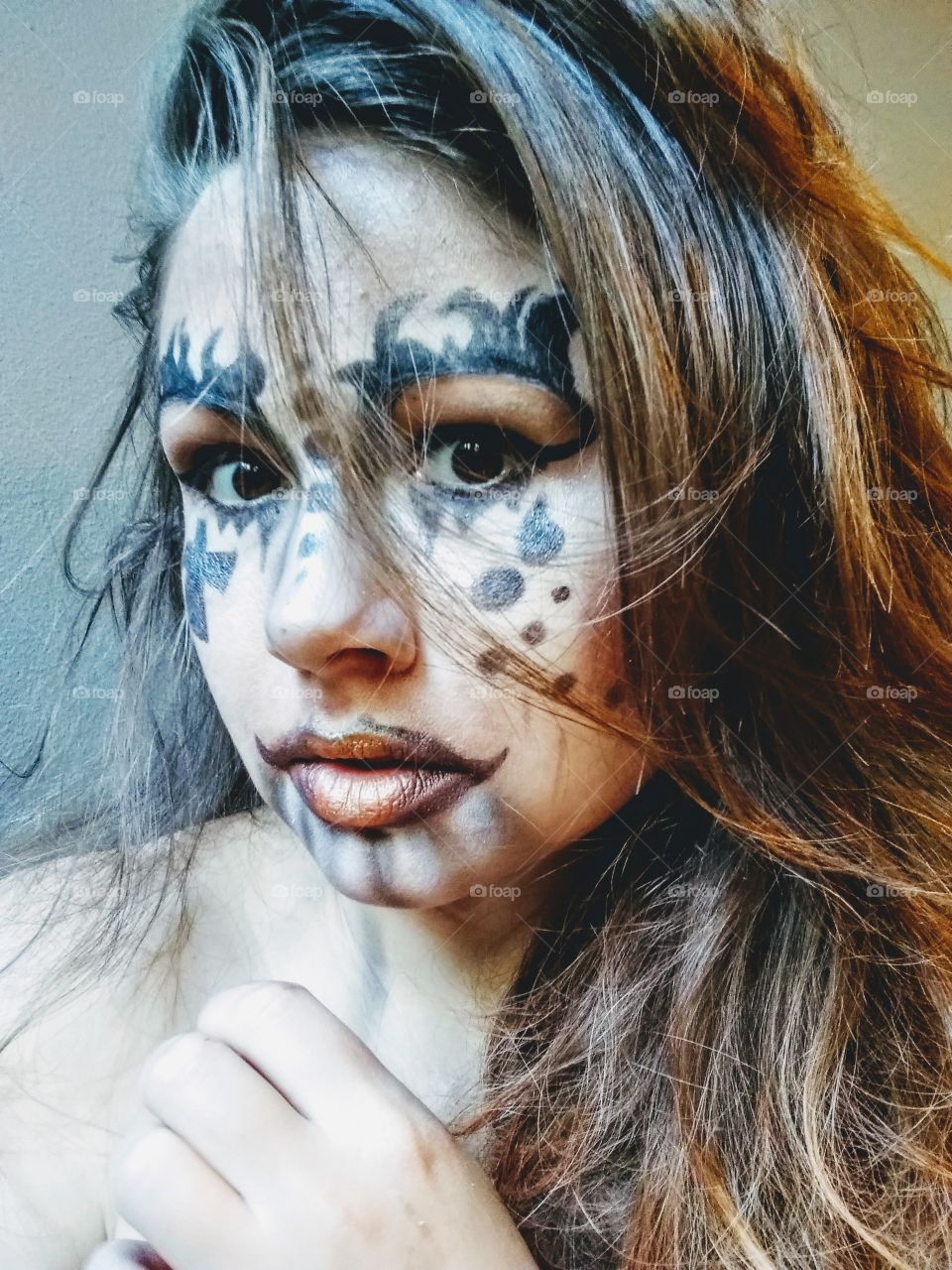 portrait with horror makeup
