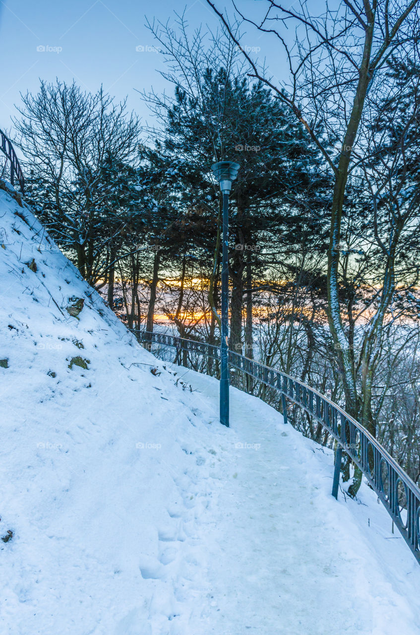 Nature landscape during sunset