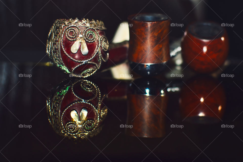 Three tobacco pipes