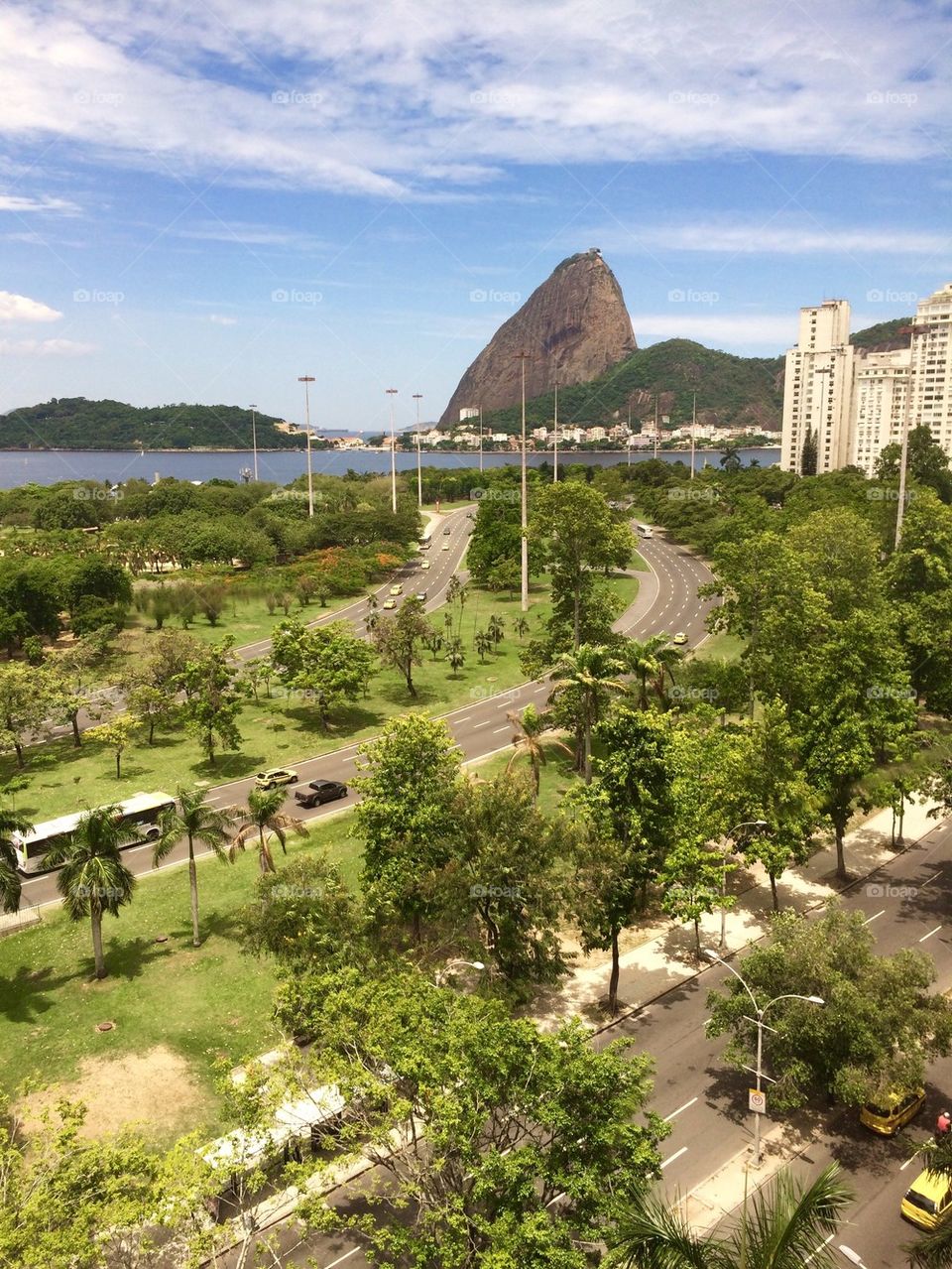 High angle view of flamengo park
