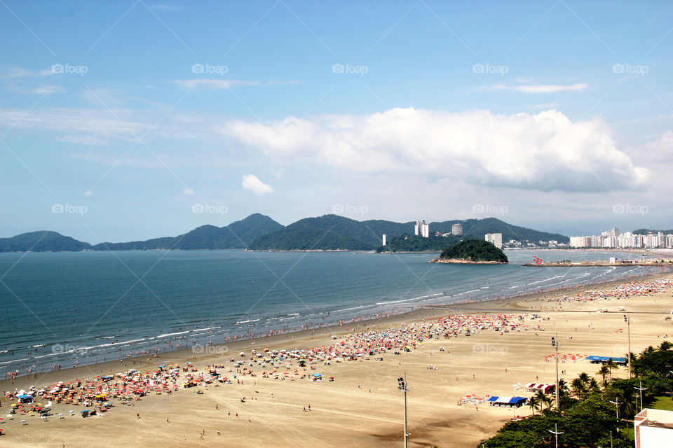 Santos beach in brazil