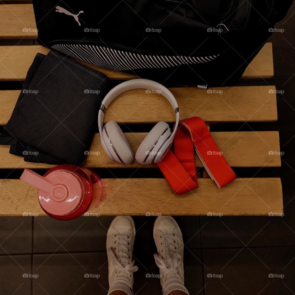 Staying fit at the gym / workout accessories / getting ready to go to the gym / working out