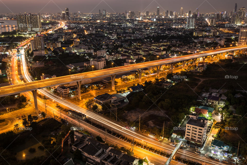 Highway in Bangkok city Thailand 