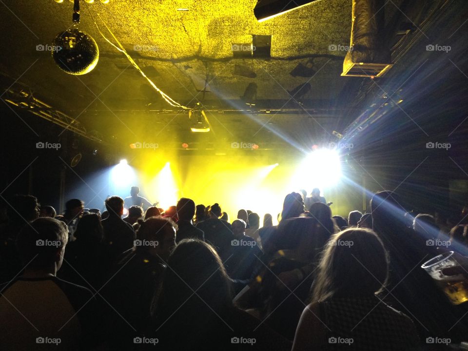 Concert gig crowd facing stage